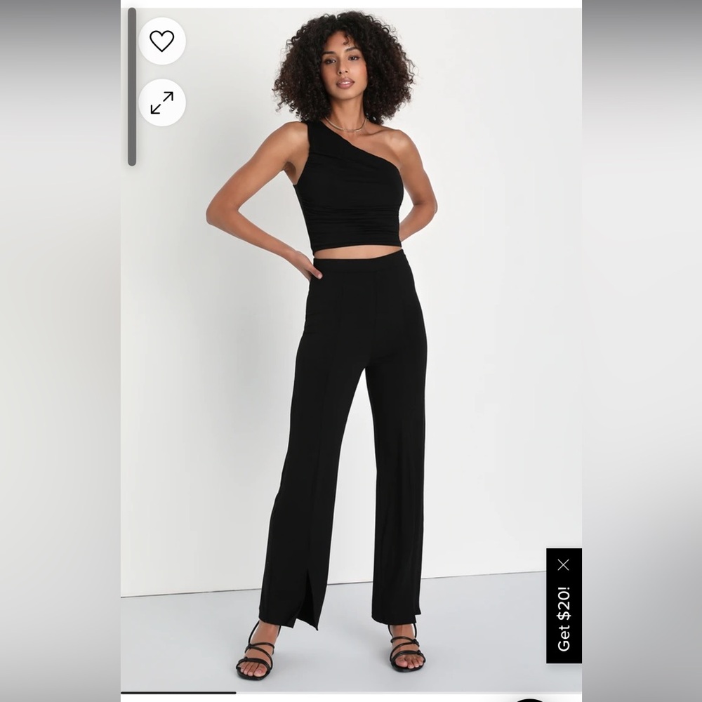 2 piece slit jumpsuit